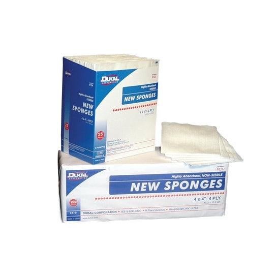 Non-Woven, 4" x 4", non-sterile, pack of 200